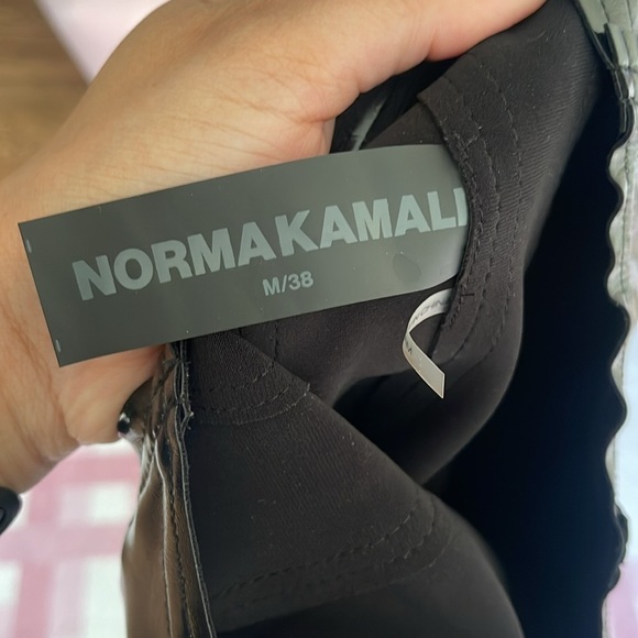 Norma Kamali Black Grace Vegan Patent Leather Strapless Minidress Size Medium - Picture 8 of 9